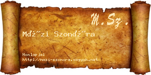 Mázi Szonóra névjegykártya